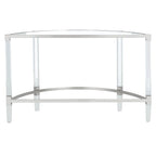 Console de demilune en acrylique argenté — 1 personne