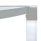 Console de demilune en acrylique argenté — 1 personne