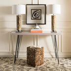 Tabouret / Table d'appoint en chêne clair naturel, 33 cm L × 33 cm P × 46 cm H