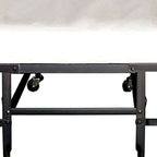Lit pliant roulant en métal avec matelas de 122 cm et roulettes, noir
