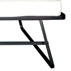 Lit pliant roulant en métal avec matelas de 122 cm et roulettes, noir