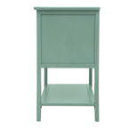 Table de chevet vert clair à 2 tiroirs, style américain, simple