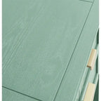 Table de chevet vert clair à 2 tiroirs, style américain, simple