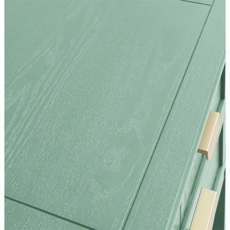 Table de chevet vert clair à 2 tiroirs, style américain, simple