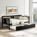 Lit de repos double Espresso avec lit gigogne escamotable, 2 places assises/couchages