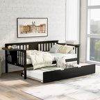 Lit de repos double Espresso avec lit gigogne escamotable, 2 places assises/couchages