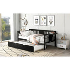 Lit de repos double Espresso avec lit gigogne escamotable, 2 places assises/couchages
