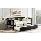 Lit de repos double Espresso avec lit gigogne escamotable, 2 places assises/couchages