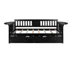 Lit de repos double Espresso avec lit gigogne escamotable, 2 places assises/couchages