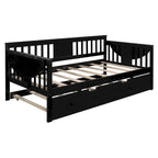 Lit de repos double Espresso avec lit gigogne escamotable, 2 places assises/couchages