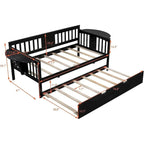 Lit de repos double Espresso avec lit gigogne escamotable, 2 places assises/couchages