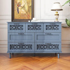 Commode 7 tiroirs, bleu/vert foncé, individuelle