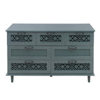 Commode 7 tiroirs, bleu/vert foncé, individuelle