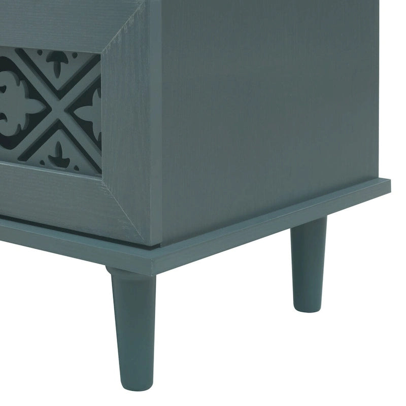 Commode 7 tiroirs, bleu/vert foncé, individuelle