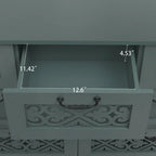 Commode 7 tiroirs, bleu/vert foncé, individuelle