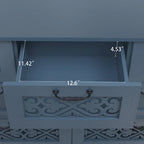 Commode 7 tiroirs, bleu/vert foncé, individuelle