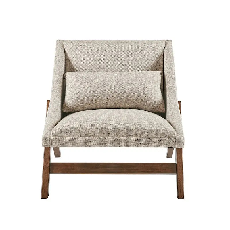 Fauteuil d'appoint boomerang 1 place, jaune moutarde/marron