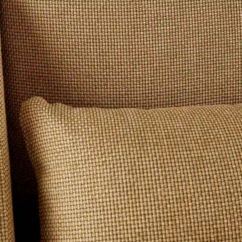 Fauteuil d'appoint boomerang 1 place, jaune moutarde/marron