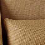 Fauteuil d'appoint boomerang 1 place, jaune moutarde/marron