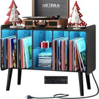 Meuble tourne-disque LED - 36 P x 82.5 L x 69 H cm
