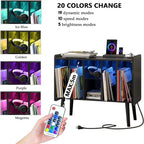 Meuble tourne-disque LED - 36 P x 82.5 L x 69 H cm