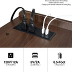 Meuble tourne-disque LED - 36 P x 82.5 L x 69 H cm