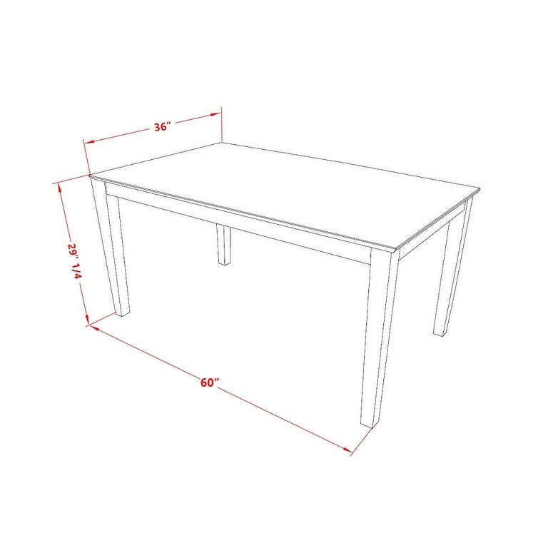 Ensemble de salle à manger East West Furniture comprenant une table de cuisine rectangulaire et des chaises rembourrées, acajou (Options de pièces)