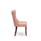 Ensemble de salle à manger East West Furniture comprenant une table de cuisine rectangulaire et des chaises rembourrées, acajou (Options de pièces)