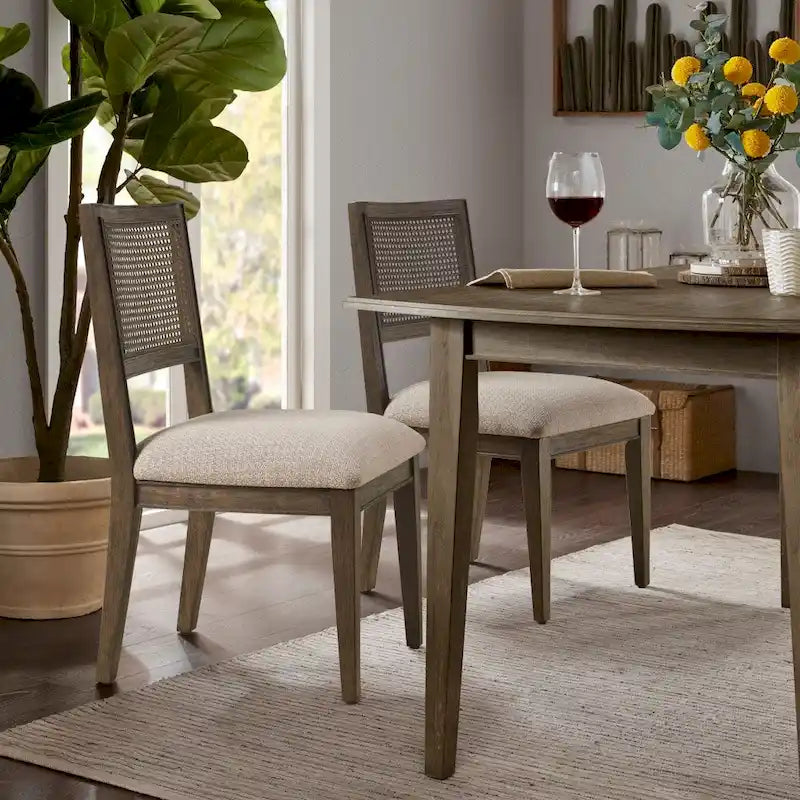 Lot de 2 chaises de salle à manger sans accoudoirs