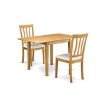 Ensemble table de salle à manger à abattants en chêne avec chaises en similicuir, 3 ou 5 places