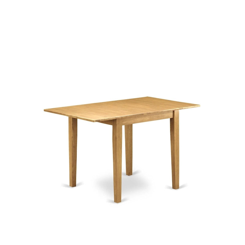 Ensemble table de salle à manger à abattants en chêne avec chaises en similicuir, 3 ou 5 places