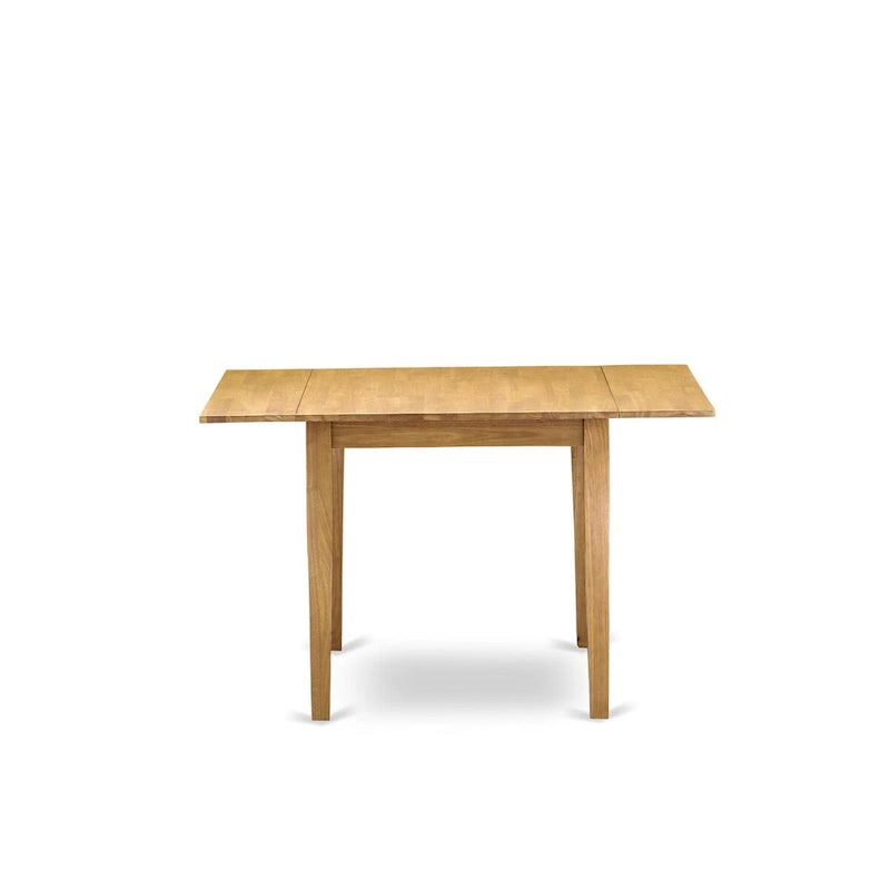 Ensemble table de salle à manger à abattants en chêne avec chaises en similicuir, 3 ou 5 places