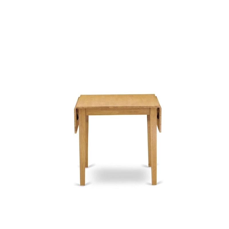Ensemble table de salle à manger à abattants en chêne avec chaises en similicuir, 3 ou 5 places