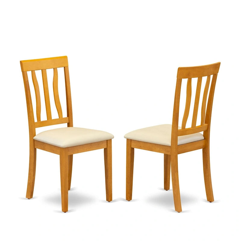 Ensemble table de salle à manger à abattants en chêne avec chaises en similicuir, 3 ou 5 places