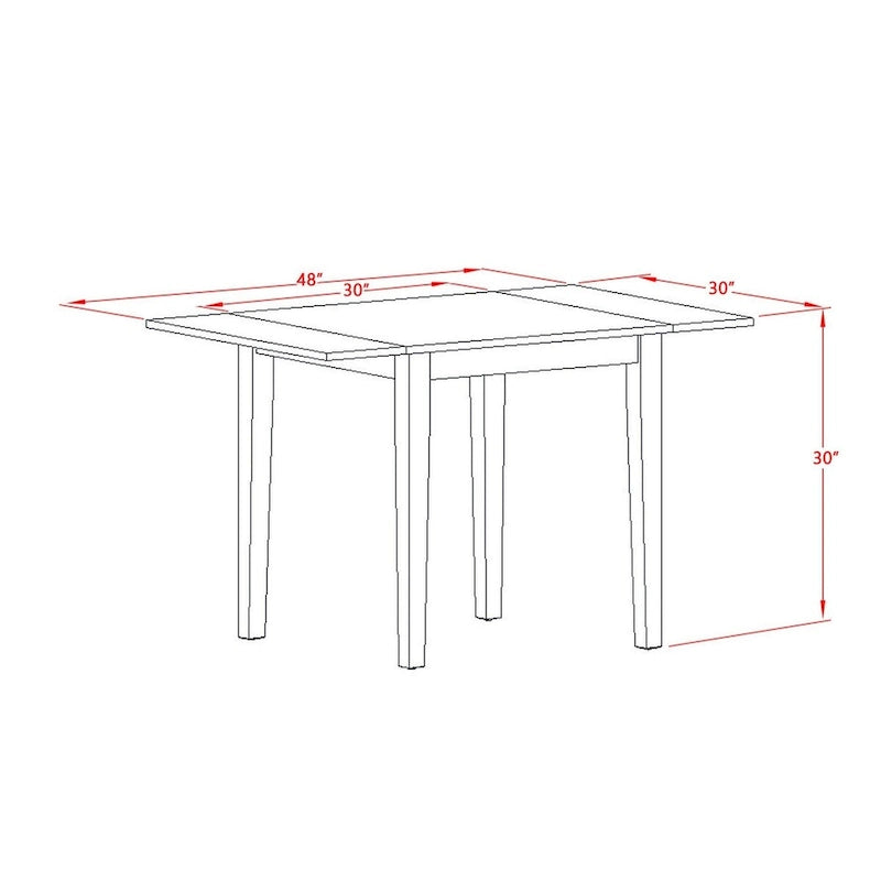 Ensemble table de salle à manger à abattants en chêne avec chaises en similicuir, 3 ou 5 places