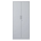 Meuble de rangement de garage en métal, armoire à outils en acier avec portes et 4 étagères