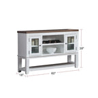 Blanc et marron / Serveur ouvert marron — 2 portes, simple