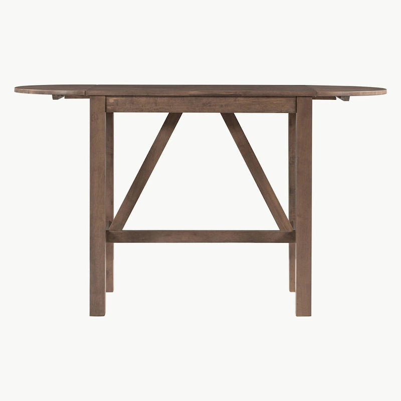 Ensemble de salle à manger 3 pièces en bois à hauteur de comptoir avec rallonge pliable