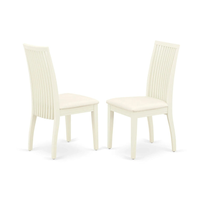 Ensemble de salle à manger East West Furniture – une table en bois et des chaises de salle à manger en tissu de lin
