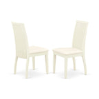 Ensemble de salle à manger East West Furniture – une table en bois et des chaises de salle à manger en tissu de lin
