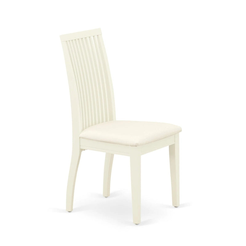 Ensemble de salle à manger East West Furniture – une table en bois et des chaises de salle à manger en tissu de lin