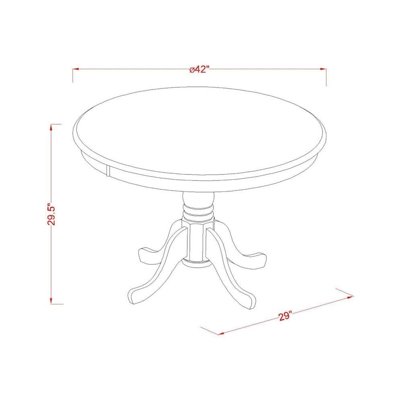 Ensemble de salle à manger East West Furniture – une table en bois et des chaises de salle à manger en tissu de lin