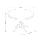 Ensemble de salle à manger East West Furniture – une table en bois et des chaises de salle à manger en tissu de lin