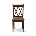 Ensemble de salle à manger East West Furniture – une table en bois et des chaises de salle à manger en tissu de lin