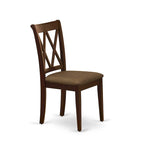Ensemble de salle à manger East West Furniture – une table en bois et des chaises de salle à manger en tissu de lin