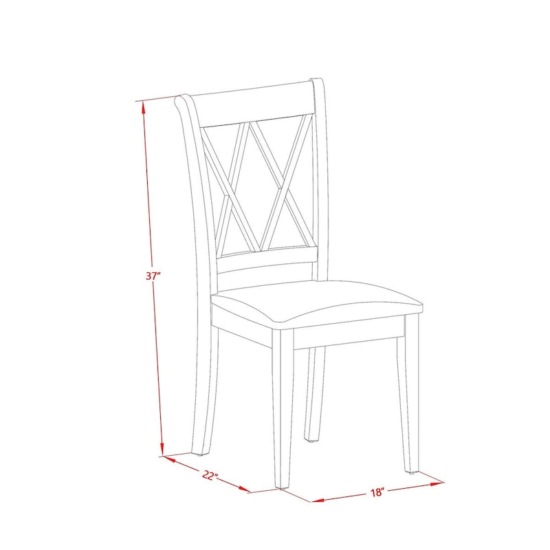 Ensemble de salle à manger East West Furniture – une table en bois et des chaises de salle à manger en tissu de lin