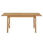 Table à manger en bois d'hévéa, finition noyer, 4 à 6 places