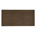 Table à manger en bois d'hévéa, finition noyer, 4 à 6 places
