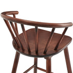 Tabourets de bar à dossier fuseau, lot de 2 – Café foncé / Noir / Noyer / Blanc