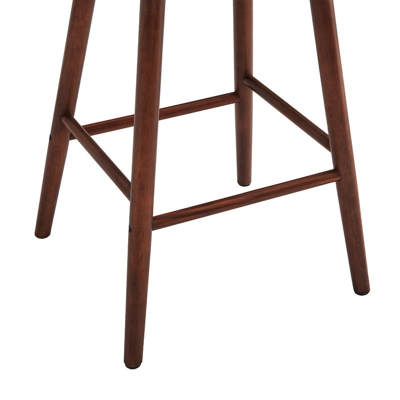 Tabourets de bar à dossier fuseau, lot de 2 – Café foncé / Noir / Noyer / Blanc
